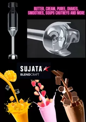 SUJATA BLEND CRAFT 180 W Hand Blender, Electric Whisk  (Black)