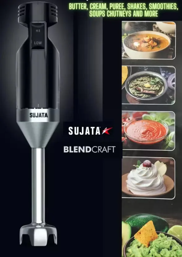 SUJATA BLEND CRAFT 180 W Hand Blender, Electric Whisk  (Black)