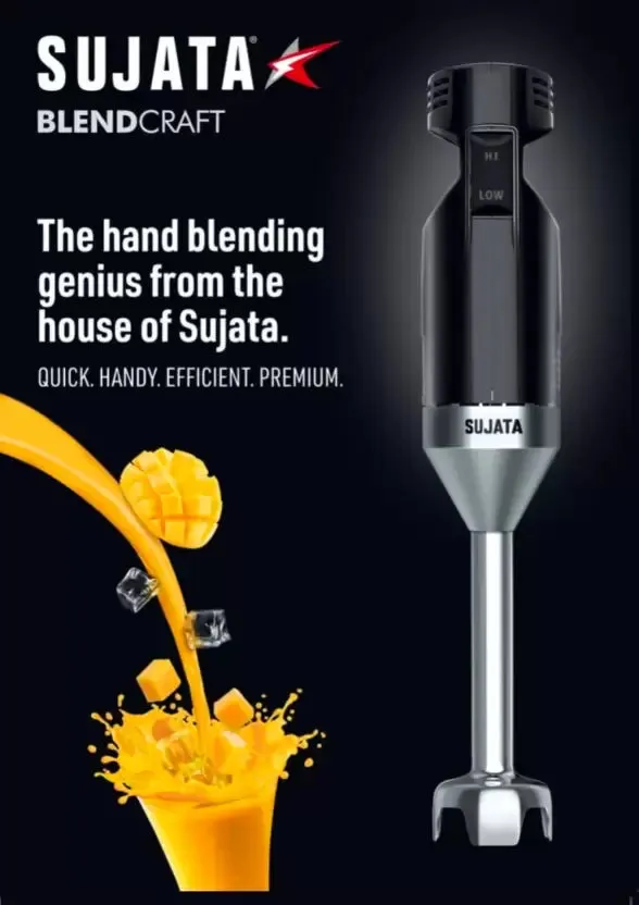 SUJATA BLEND CRAFT 180 W Hand Blender, Electric Whisk  (Black)