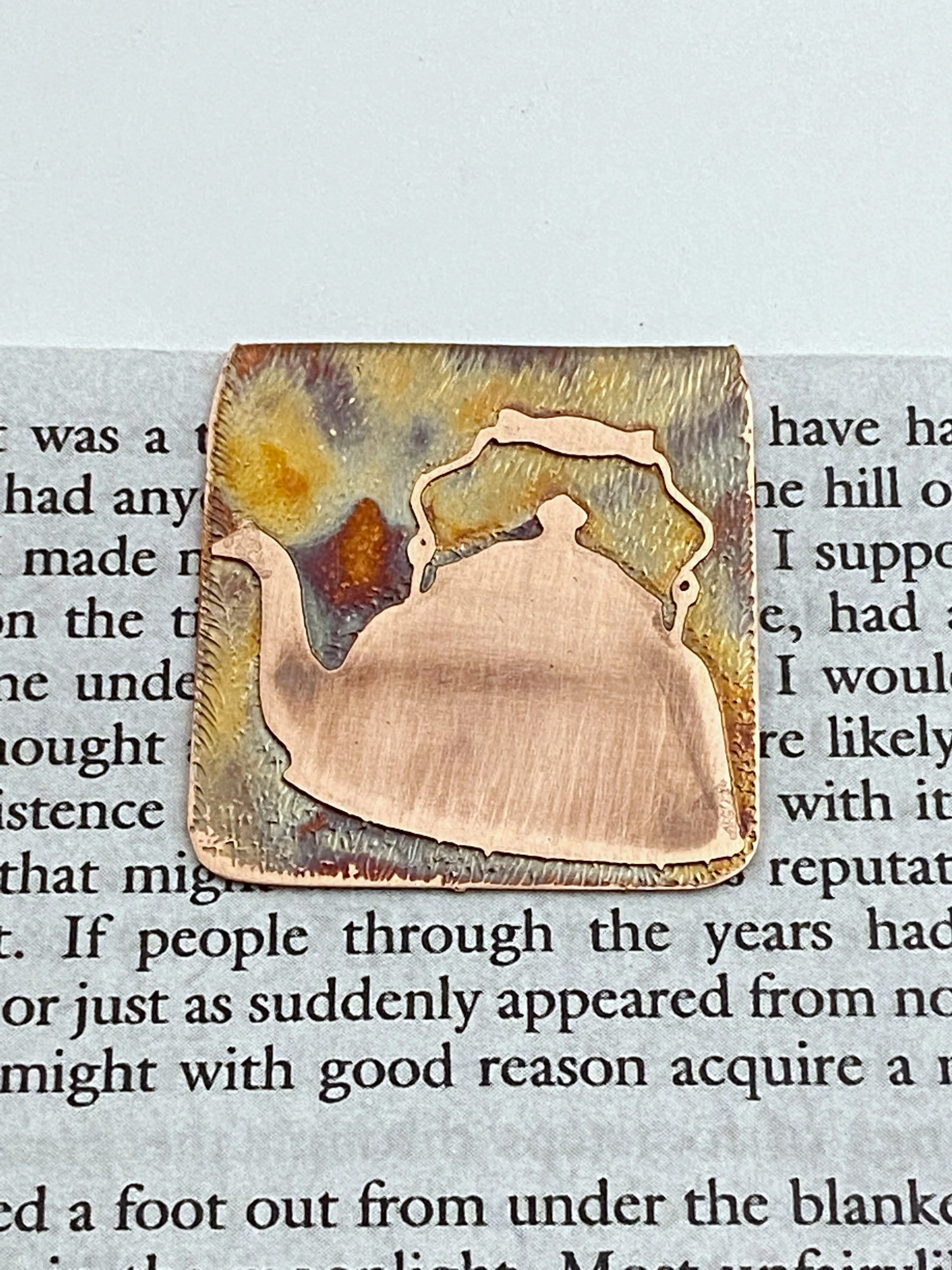 Tea kettle bookmark