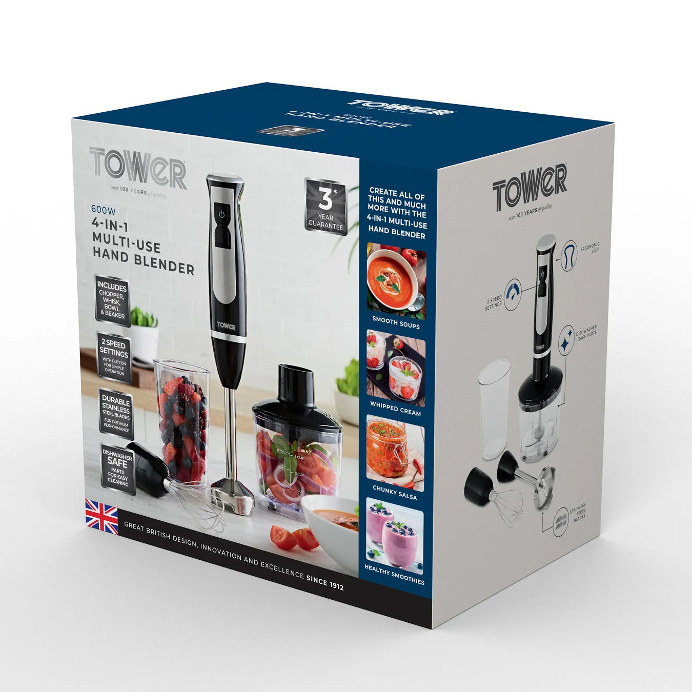 Tower 4 -in-1 Hand Blender