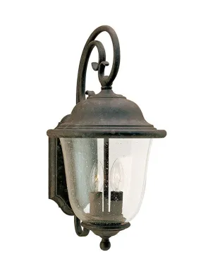 TRAFALGAR 2 LIGHT OUTDOOR WALL LANTERN, OXIDIZED BRONZE