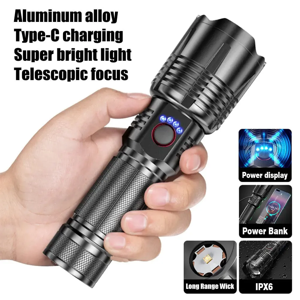 USB Rechargeable Power Flashlight