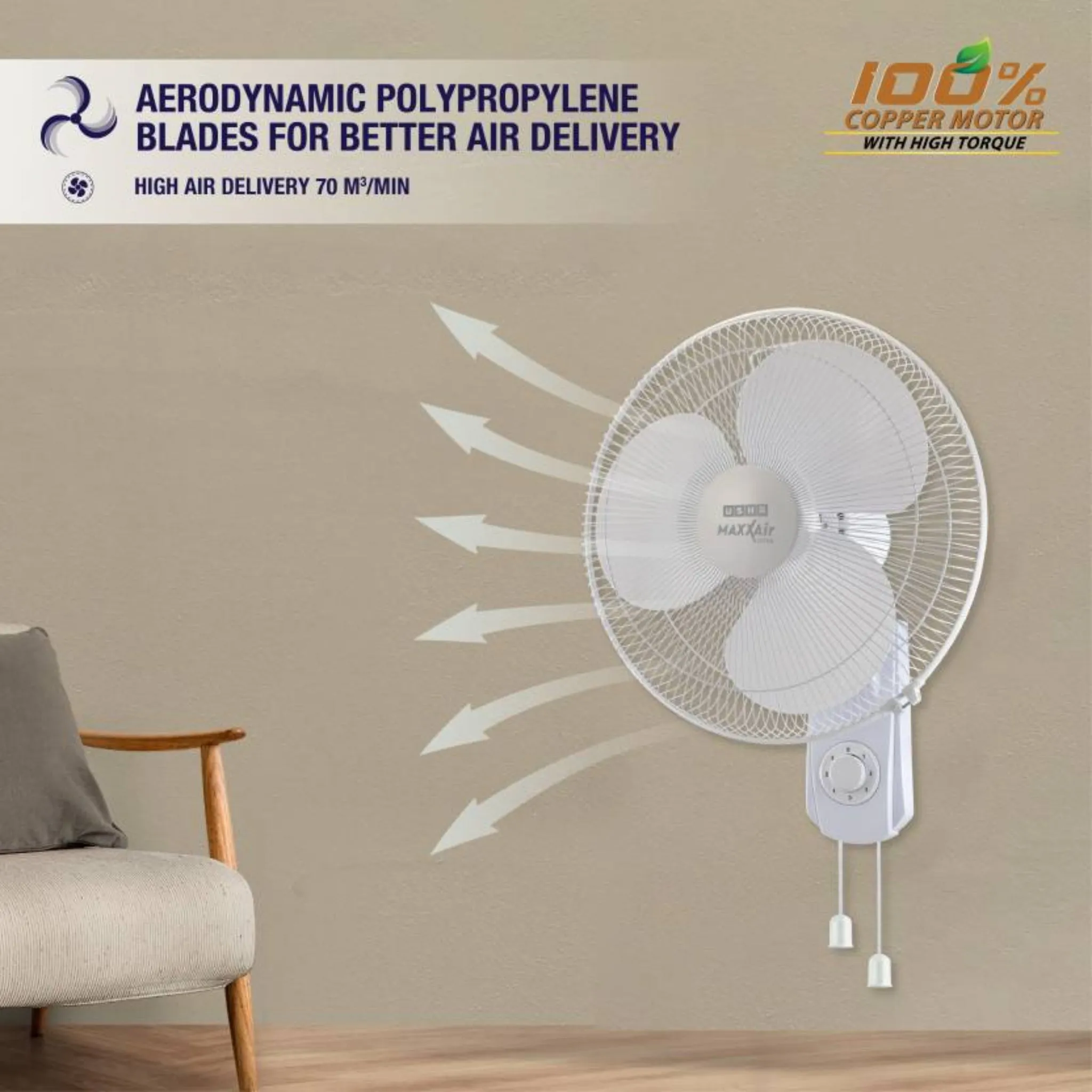 USHA WALL FAN MAXX AIR