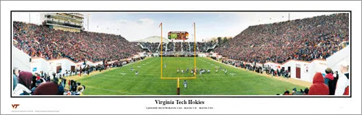 Virginia Tech Hokies "View From The Hill" Scott Stadium Panoramic Poster Print - Everlasting Images