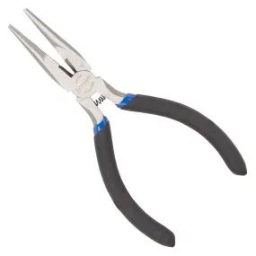 Vulcan JL-NP017 Mini Long Nose Plier, 5 in OAL, 0.5 mm Cutting Capacity, 3 cm Jaw Opening, Black Handle, 1/2 in W Jaw :EA: QUANTITY: 1