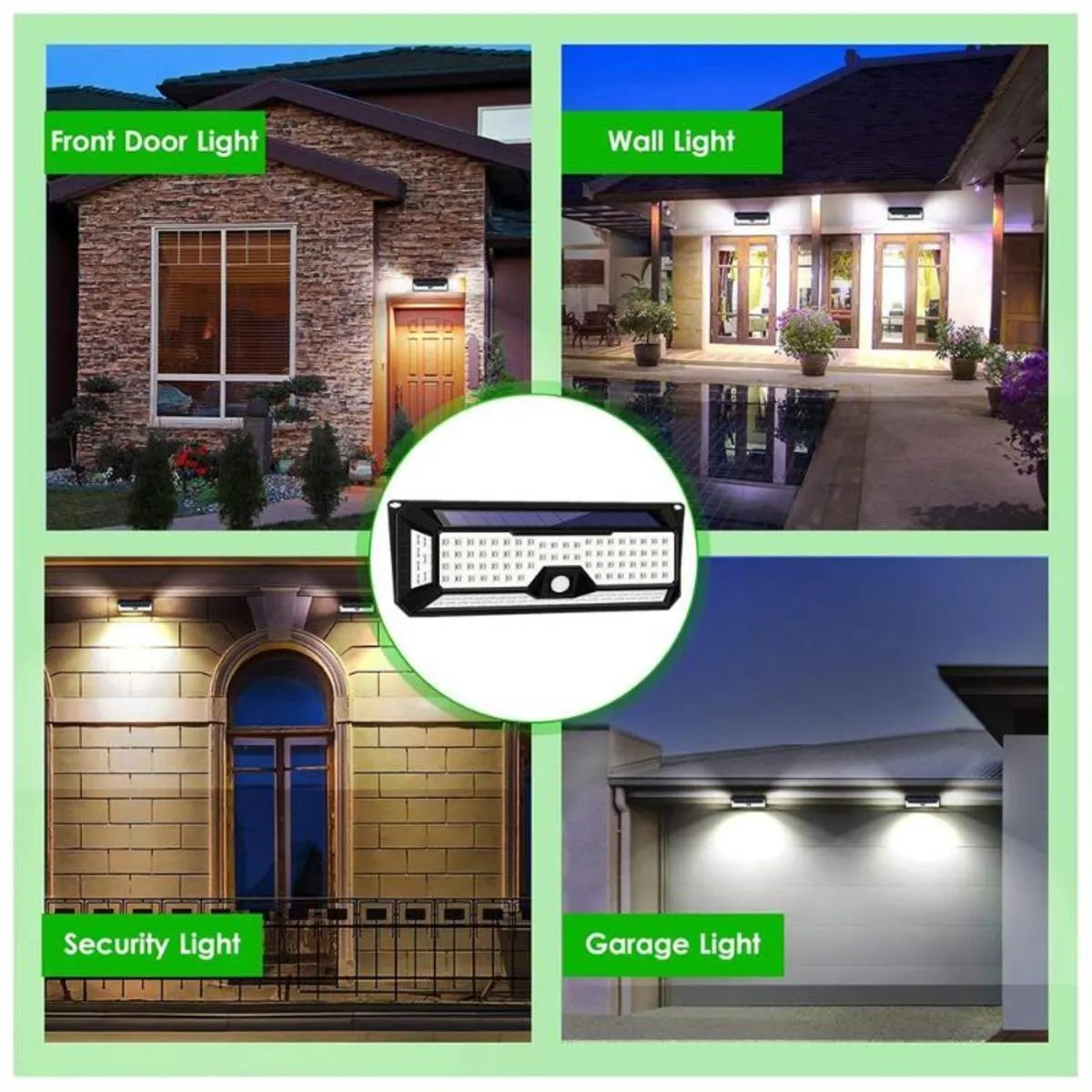 Waterproof Solar LED Motion Sensor Wall Light 3 Modes Dimmable Outdoor Garden Lamp