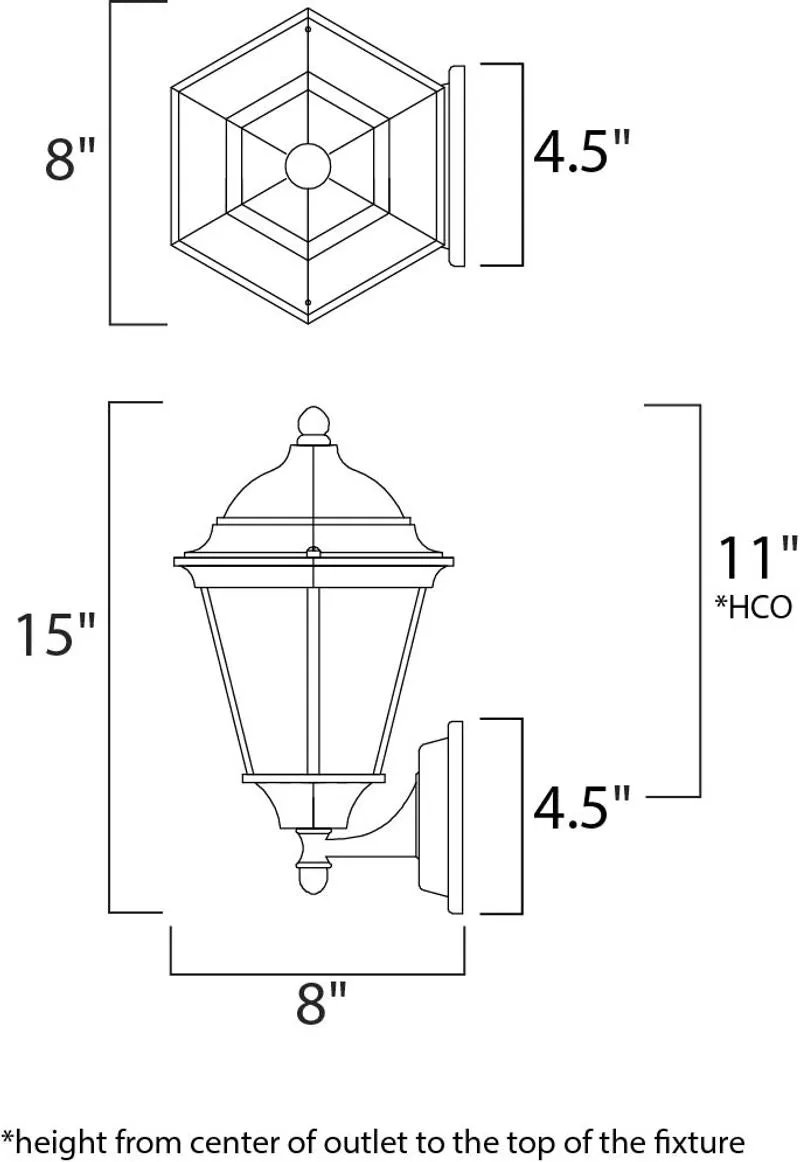 Westlake E26 8" Upright Outdoor Wall Sconce