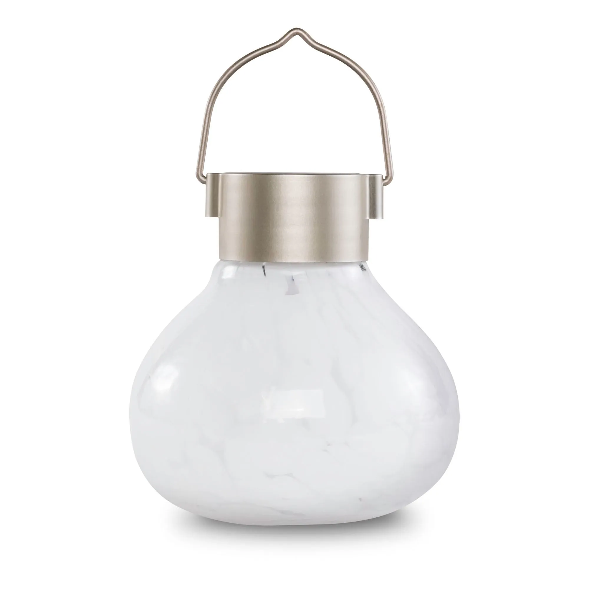 White Glass Solar Lantern