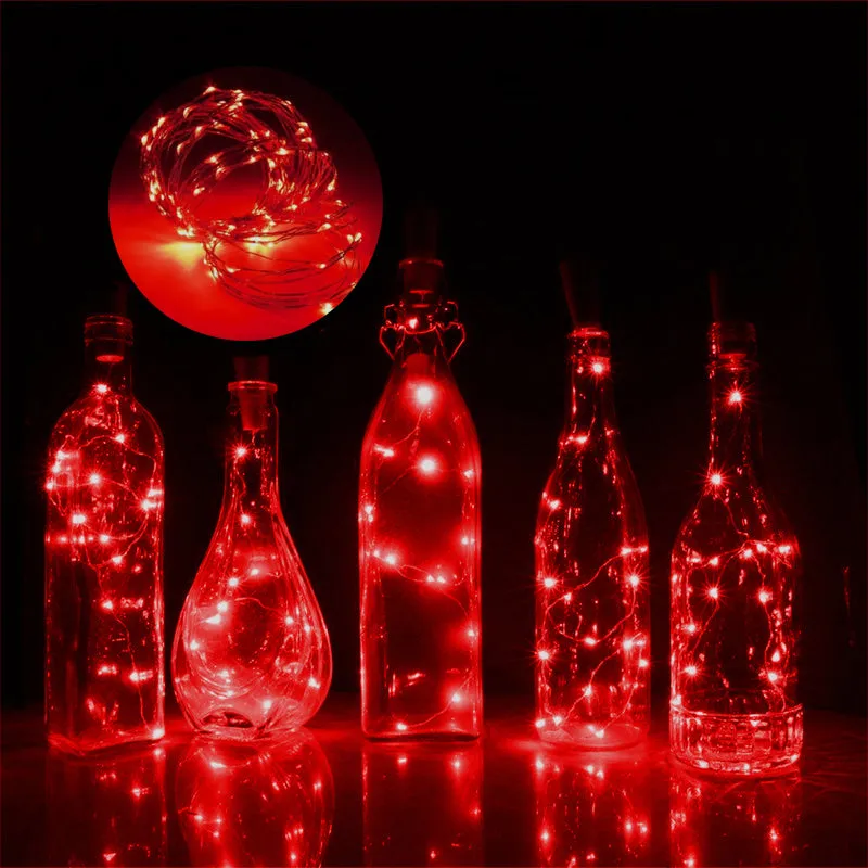 Wine Bottle Cork Stopper LED Fairy Lights -  8 Pack