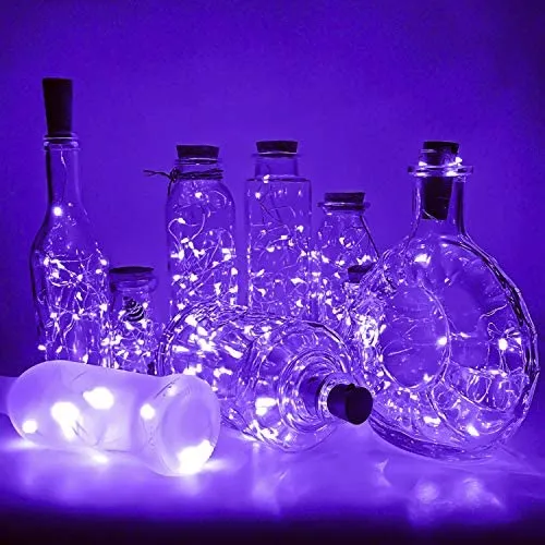 Wine Bottle Cork Stopper LED Fairy Lights -  8 Pack