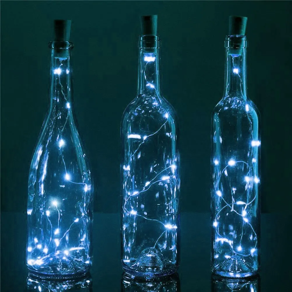 Wine Bottle Cork Stopper LED Fairy Lights -  8 Pack