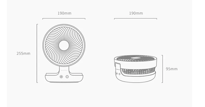 Wireless Suspended Air Circulation Fan USB Rechargeable