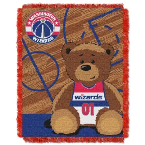 Wizards OFFICIAL National Basketball Association, "Half-Court" Baby 36"x 46" Triple Woven Jacquard Throw by The Northwest Company