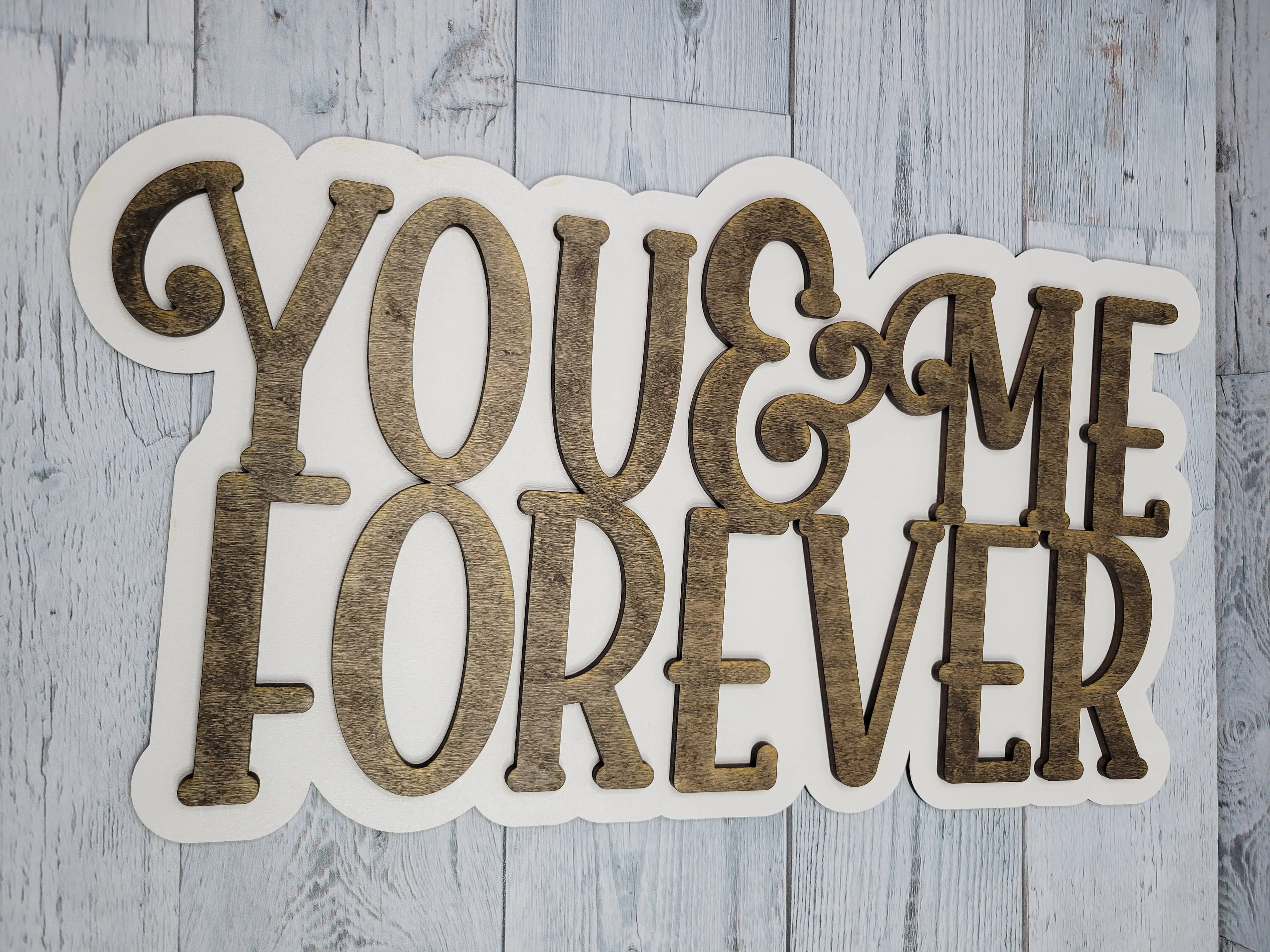 You & Me Forever Layered SVG Laser Ready File Glowforge