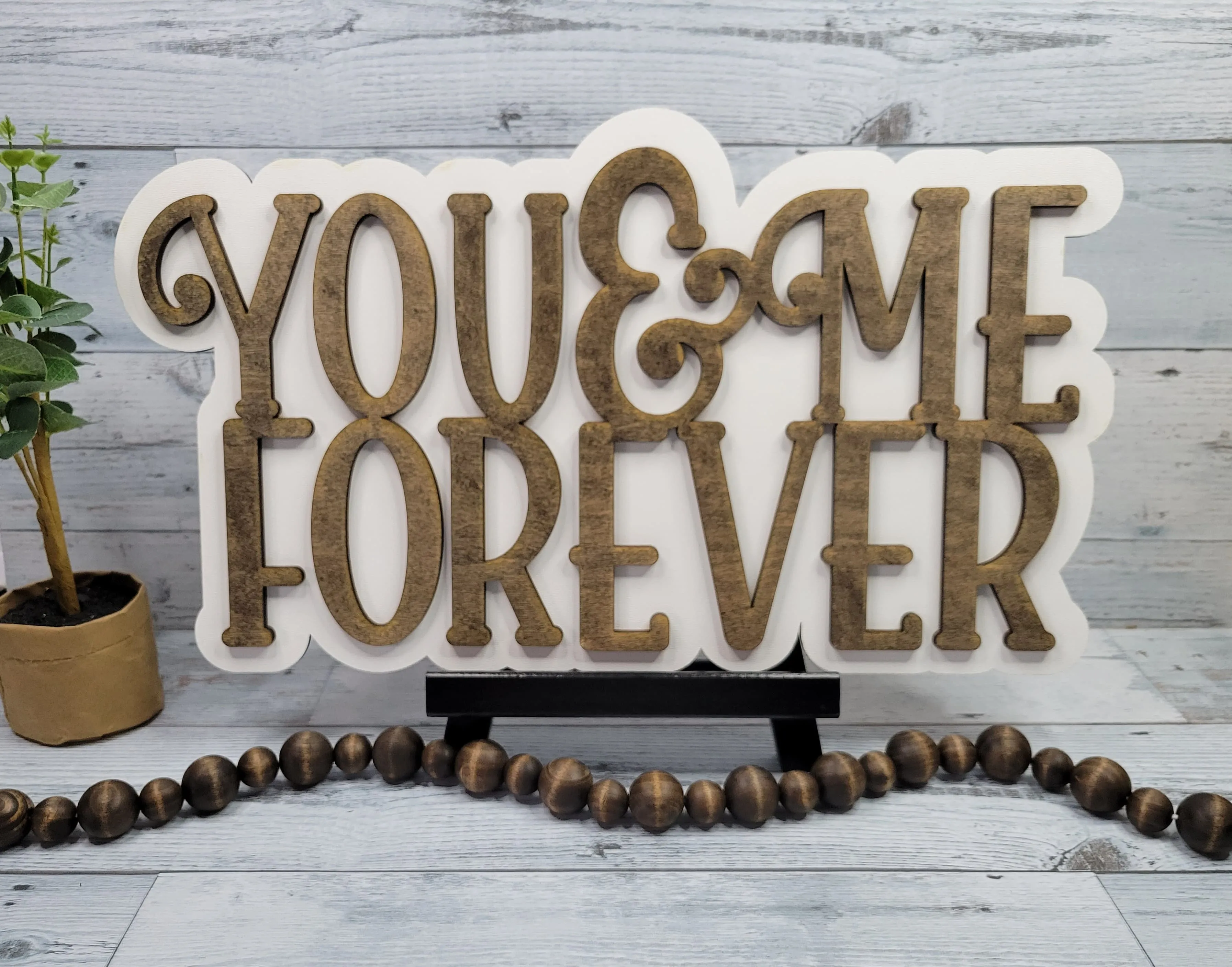 You & Me Forever Layered SVG Laser Ready File Glowforge